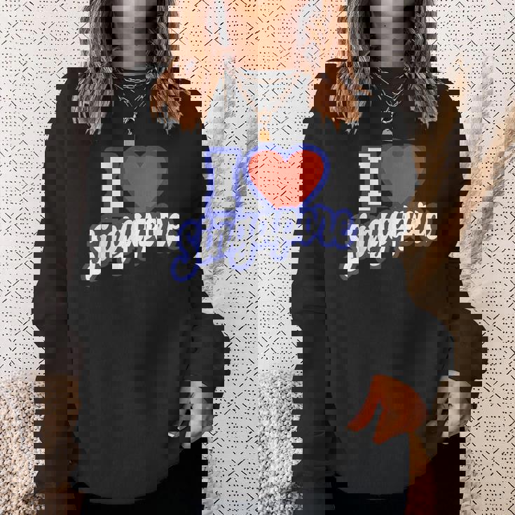 アイ・ラブ・シンガポール スウェットシャツ 彼女への贈り物