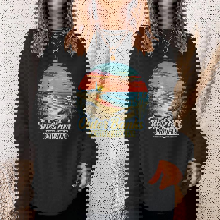 アウターバンクス ノースカロライナ コースタル サンセット ビーチ 灯台 スウェットシャツ 彼女への贈り物