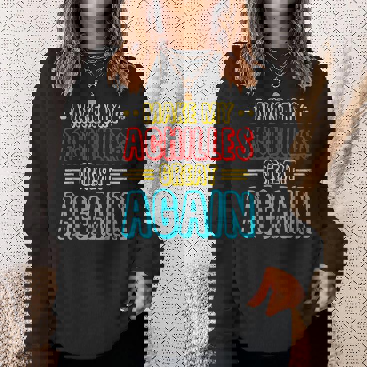 アキレス手術の回復、アキレス膝、回復手術 スウェットシャツ 彼女への贈り物