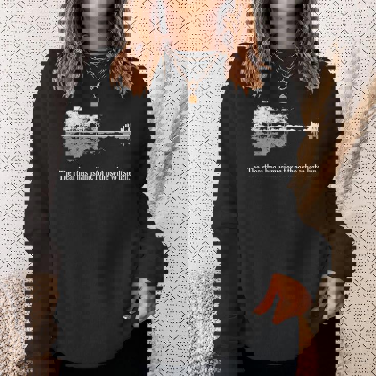 アコースティックギター Earth Has Music For Listen スウェットシャツ 彼女への贈り物