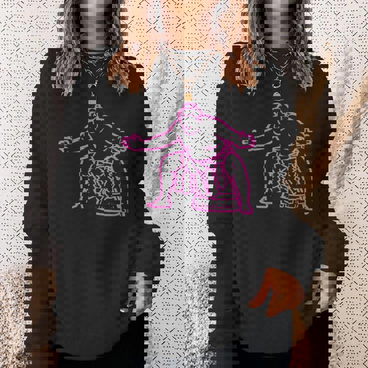 アスレチック相撲インスピレーションシルエット スウェットシャツ 彼女への贈り物