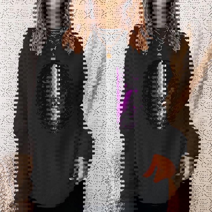 アセクシャルpride手と目と神秘的な象徴アート スウェットシャツ 彼女への贈り物