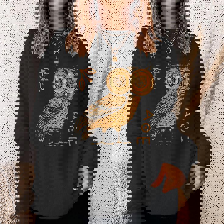 アテナのフクロウ ギリシャ神話 古代ギリシャ スウェットシャツ 彼女への贈り物