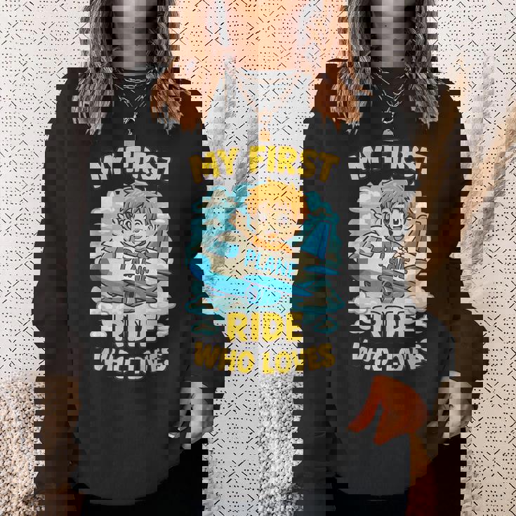 アニメ 飛行機 ライド ファーストクラスの乗客向け スウェットシャツ 彼女への贈り物