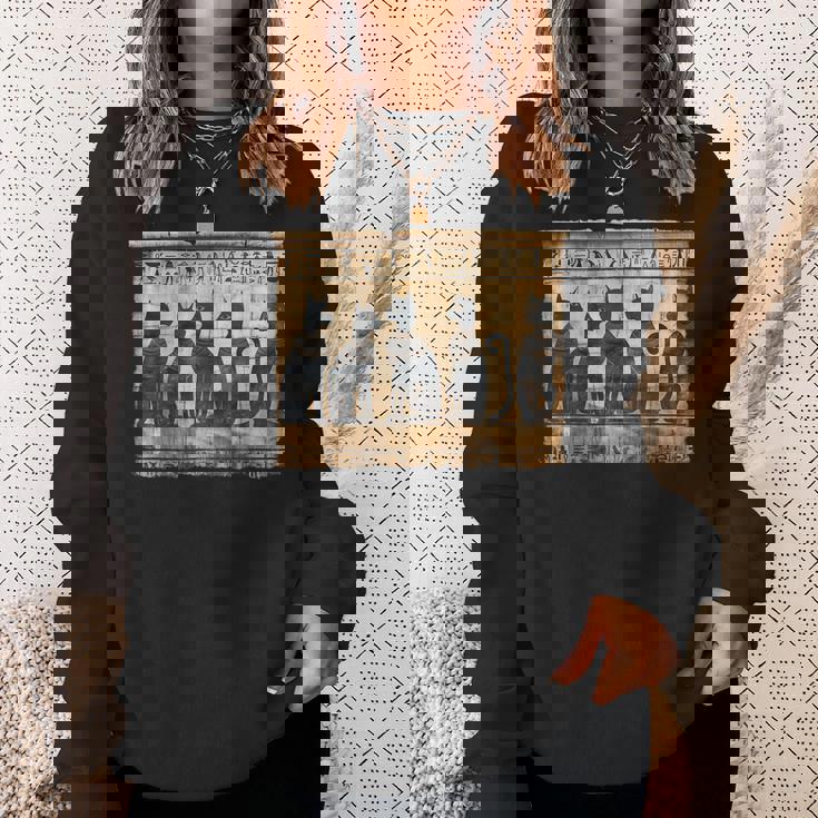 アヌビス 子猫 パピルス スクロール ピラミッド エジプトアート 猫 スウェットシャツ 彼女への贈り物