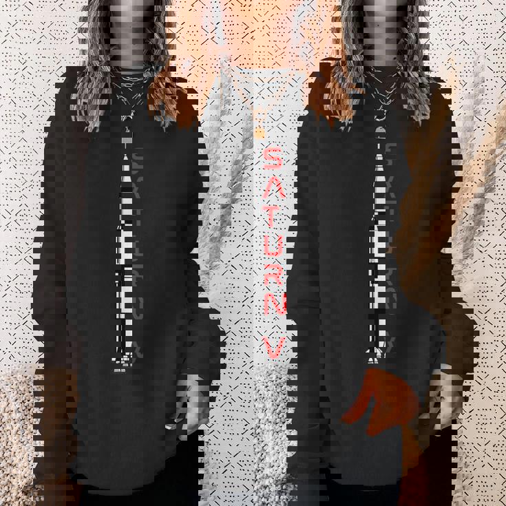 アポロ11号サターンv型月面宇宙ロケット スウェットシャツ 彼女への贈り物