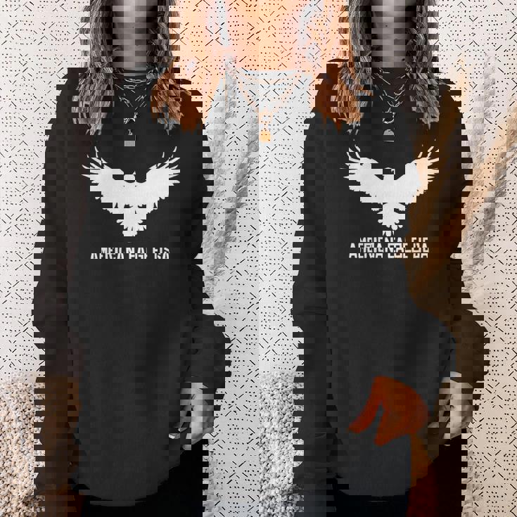 アメリカンイーグル Usa ハクトイーグルシルエット 長袖tシャツ スウェットシャツ 彼女への贈り物