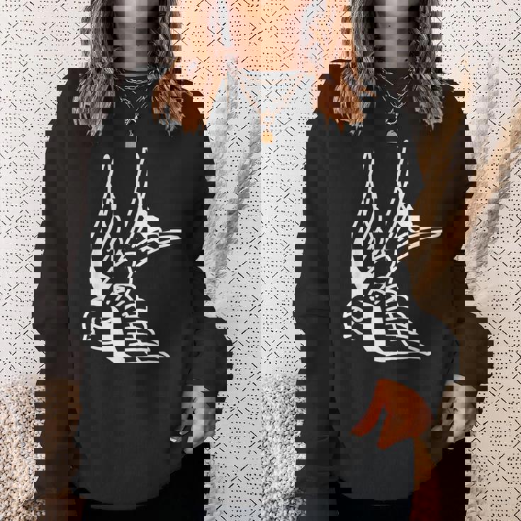 アメリカントラディショナル ツバメ 鳥 アウトライン タトゥー スウェットシャツ 彼女への贈り物