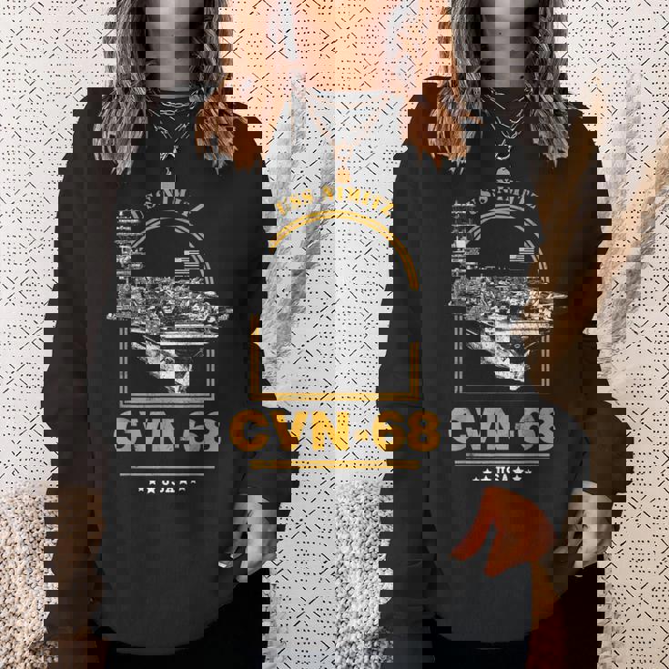 アメリカ海軍航空母艦 Cvn-68 ニミッツ Uss Nimitz スウェットシャツ 彼女への贈り物