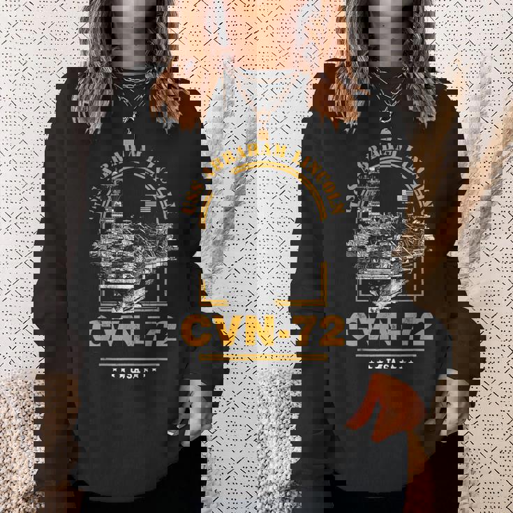 アメリカ海軍航空母艦 Cvn-72 エイブラハム・リンカーン Uss Abraham Lincoln スウェットシャツ 彼女への贈り物