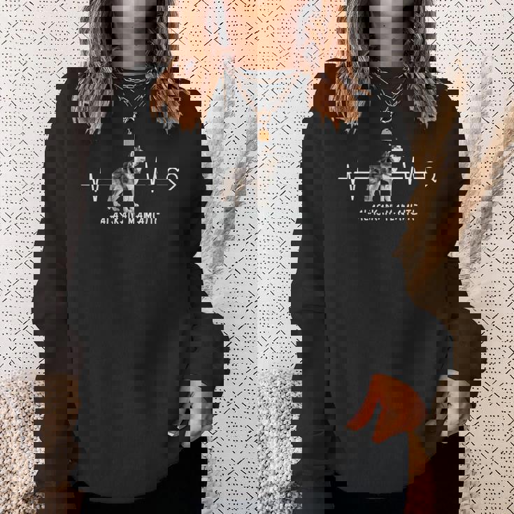 アラスカン・マラミュート・ハートビート スウェットシャツ 彼女への贈り物