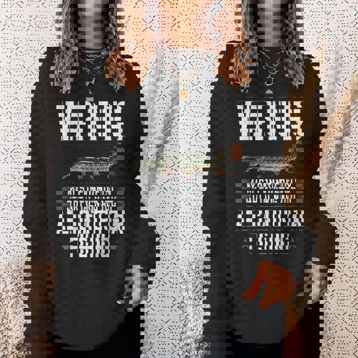 アリゲーターガーフィッシュギフト 釣り農場 スウェットシャツ 彼女への贈り物