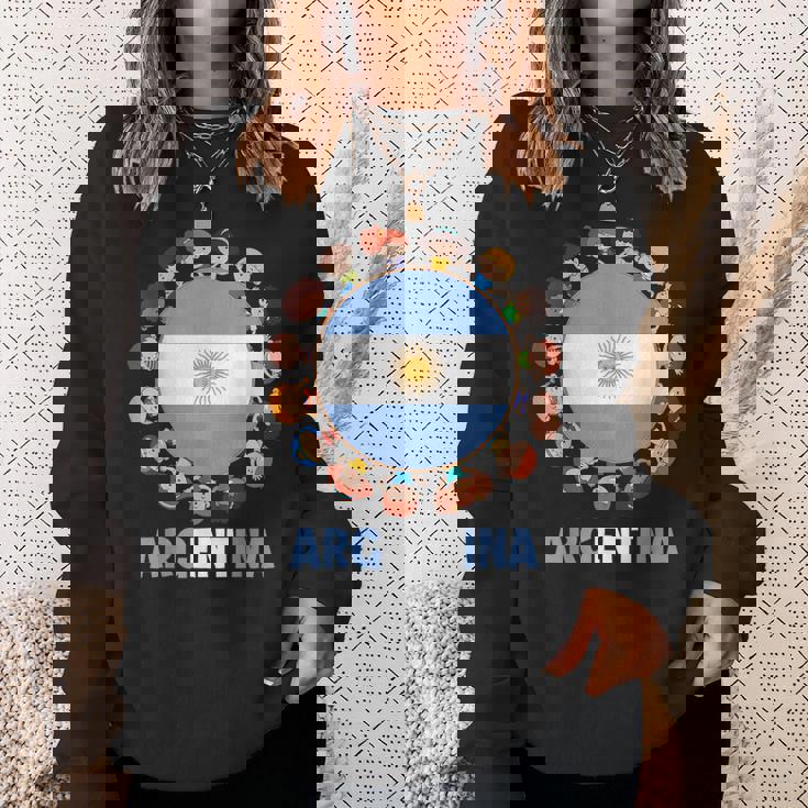 アルゼンチン国旗 ヒスパニック文化遺産月間 アルゼンチン キッズ スウェットシャツ 彼女への贈り物