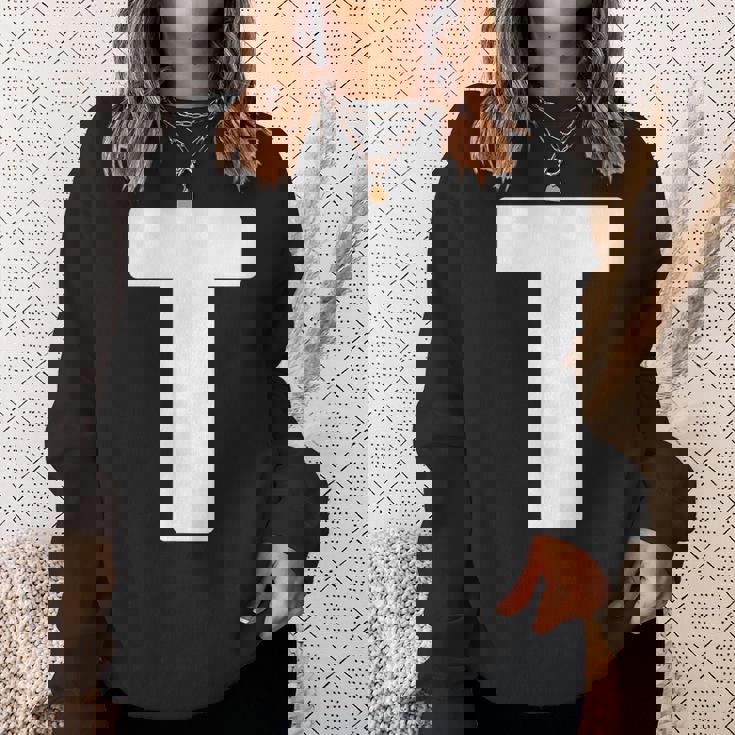 アルファベット大文字 モノグラム イニシャル スウェットシャツ 彼女への贈り物