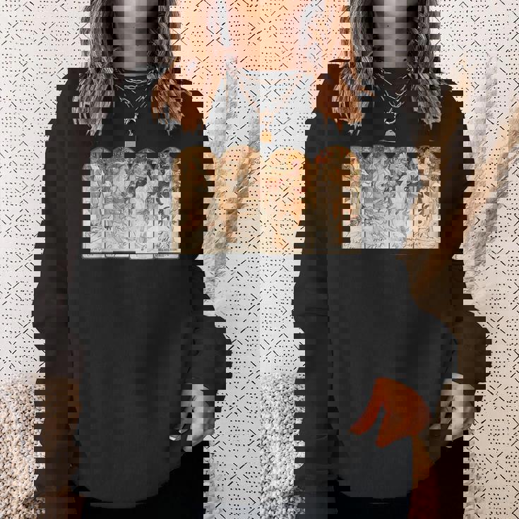 アルフォンス・マリア・ミュシャの季節 スウェットシャツ 彼女への贈り物