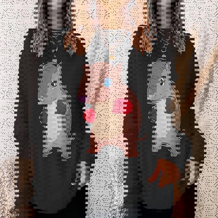 アルマジロ ボクサー ボクシンググローブ ボクシング スウェットシャツ 彼女への贈り物