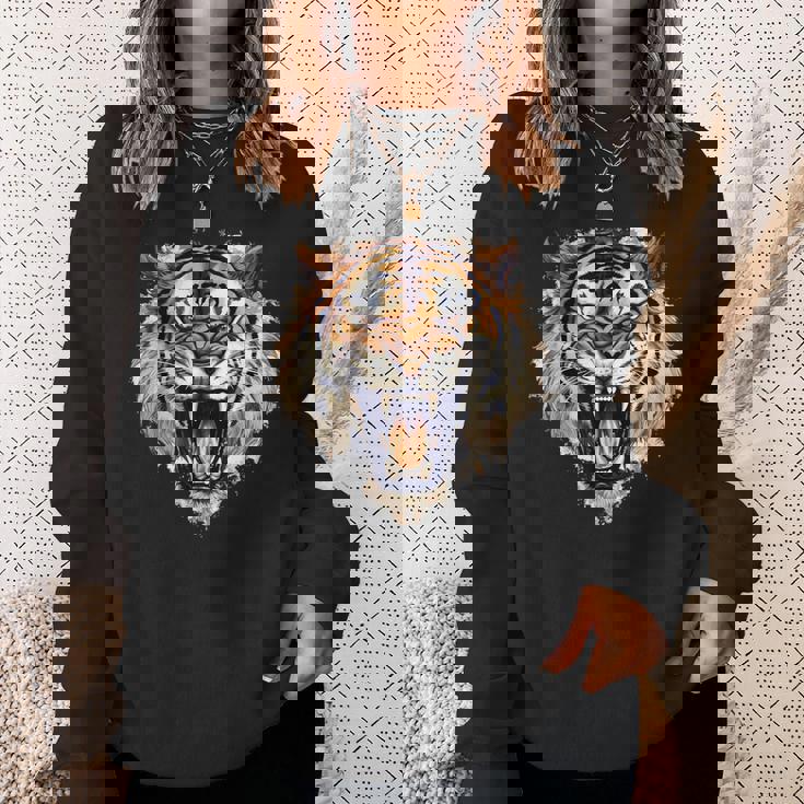 アングリータイガー、ローリングタイガー スウェットシャツ 彼女への贈り物