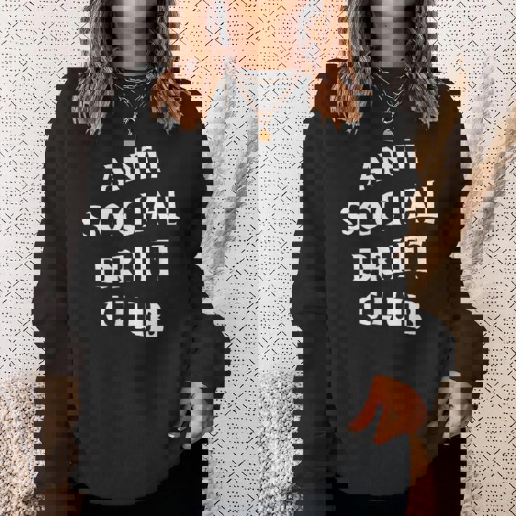 アンチソーシャルドリフトクラブホワイトロゴフロントバック スウェットシャツ 彼女への贈り物