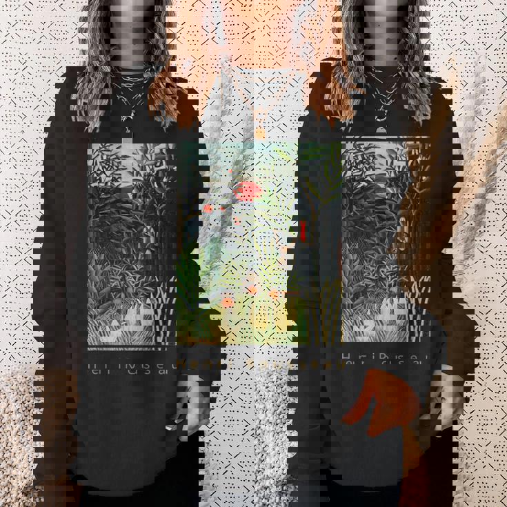 アンリ・ルソー 森の中の猿とオウム スウェットシャツ 彼女への贈り物