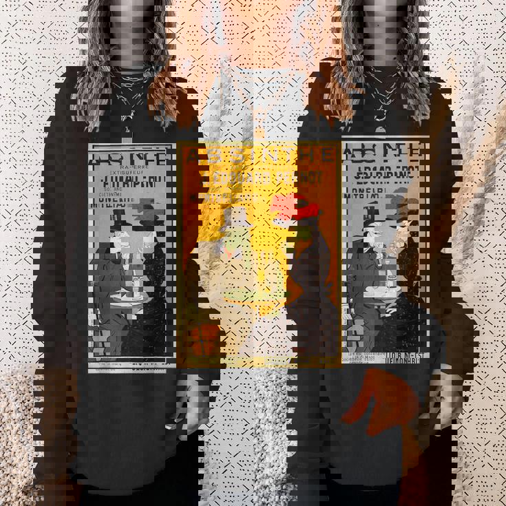 アールヌーボー アブサン ビクトリア朝 カップル テーブル スウェットシャツ 彼女への贈り物