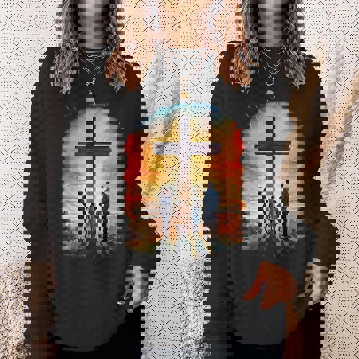 イエスキリストの十字架 – サンライズネイチャークリスチャン スウェットシャツ 彼女への贈り物