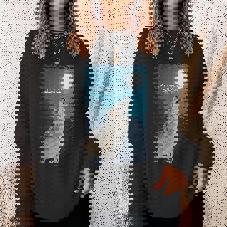 イエローストーン国立公園 オオカミのお土産 記念品 ギフト スウェットシャツ 彼女への贈り物