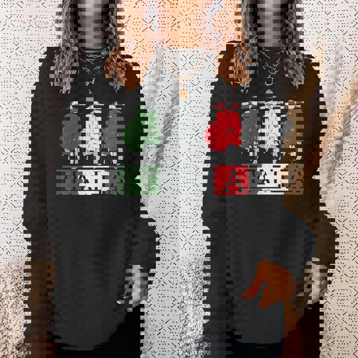 イタリア イタリア 国旗 スクーター ベスパ 原付ライダー お土産 ギフト スウェットシャツ 彼女への贈り物