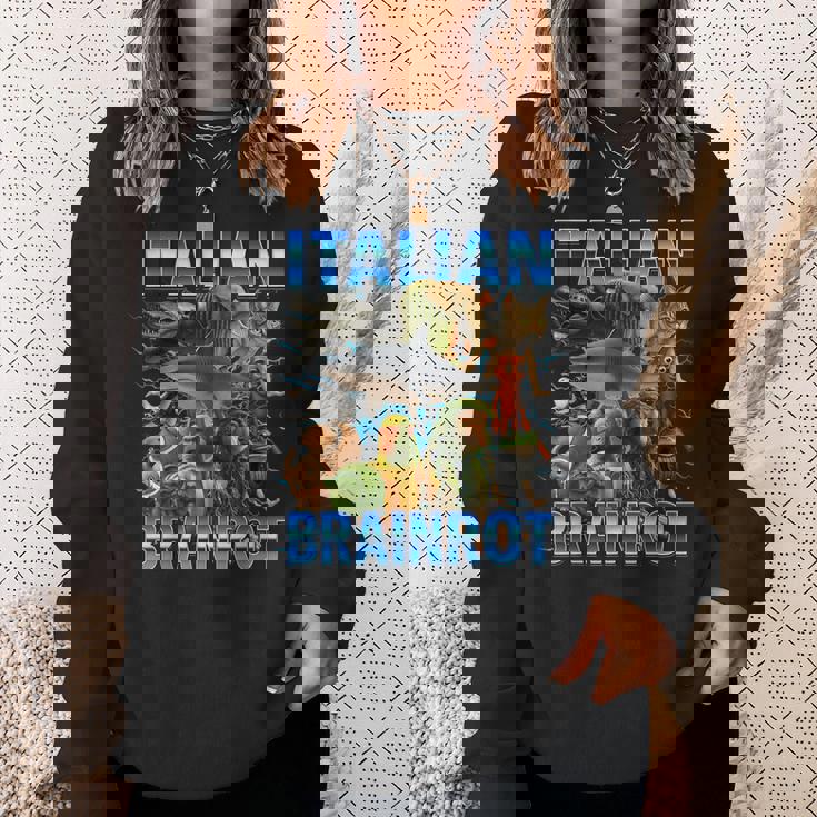 イタリアン ブレイン ミーム トラレロ トラララ ボンバルディーノ クロコディロ スウェットシャツ 彼女への贈り物