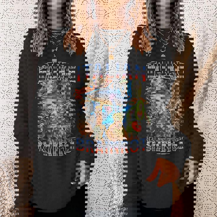 イタリアンブレインロット面白いイタリアンブレインロットミーム スウェットシャツ 彼女への贈り物