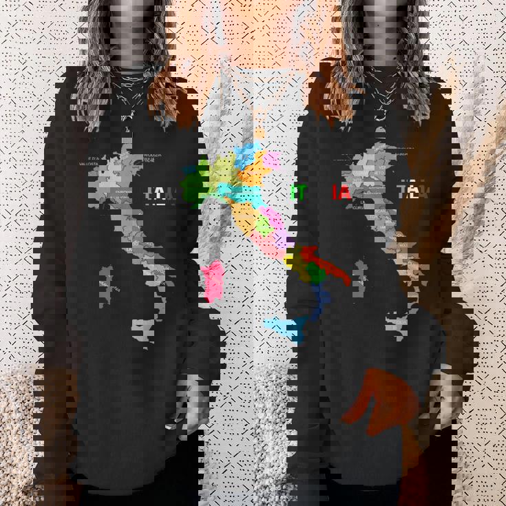 イタリア地図ブーツ 国旗 イタリア スウェットシャツ 彼女への贈り物