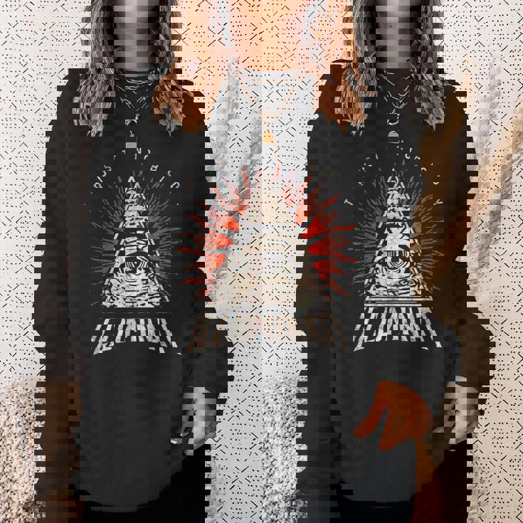 イルミナティは誰も信じない、誰も信じない、すべてを見る目、プロヴィデンス スウェットシャツ 彼女への贈り物