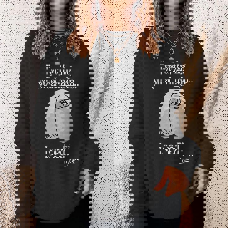 インスピレーションを与える引用句 パブロ・ピカソ スウェットシャツ 彼女への贈り物