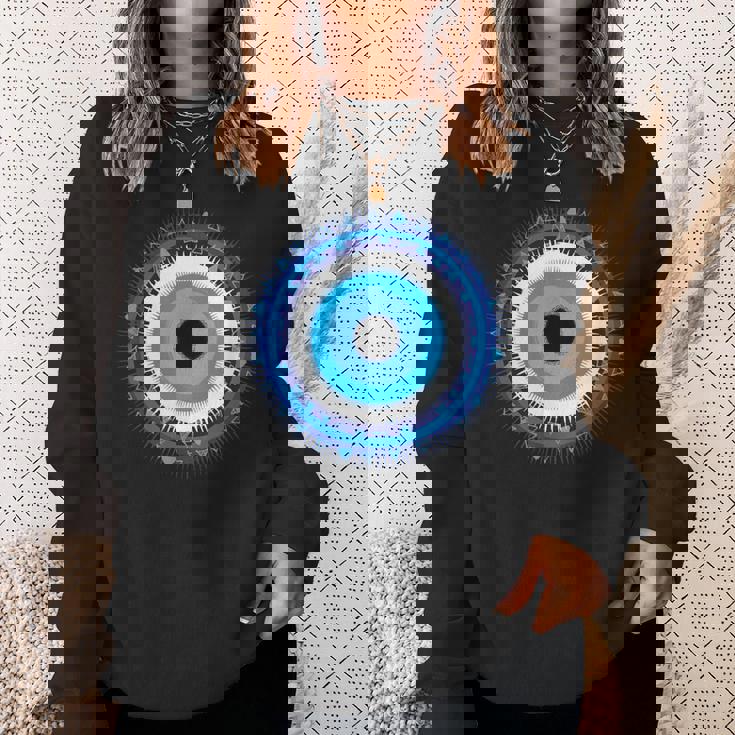 イーブルアイシャツ トルコの目 ナザール 邪悪なギリシャ語から守る スウェットシャツ 彼女への贈り物