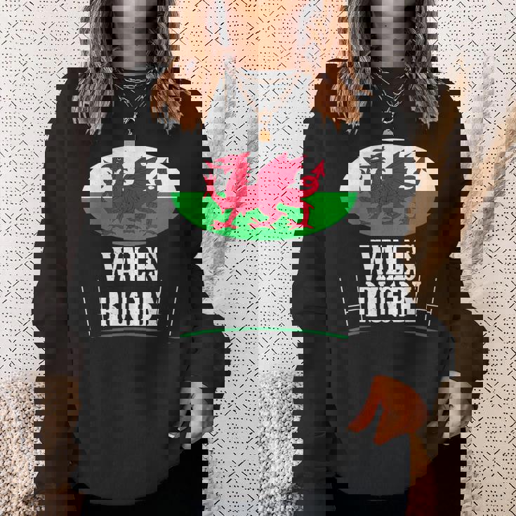 ウェールズ ラグビー チーム Cmon Cymru フラッグ スウェットシャツ 彼女への贈り物