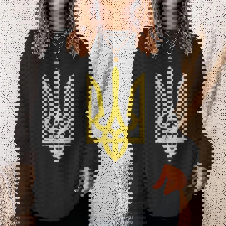 ウクライナのトライデントシンボル ウクライナ支援愛国 スウェットシャツ 彼女への贈り物