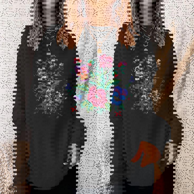 ウクライナの国民服ウクライナの刺繍の花 スウェットシャツ 彼女への贈り物