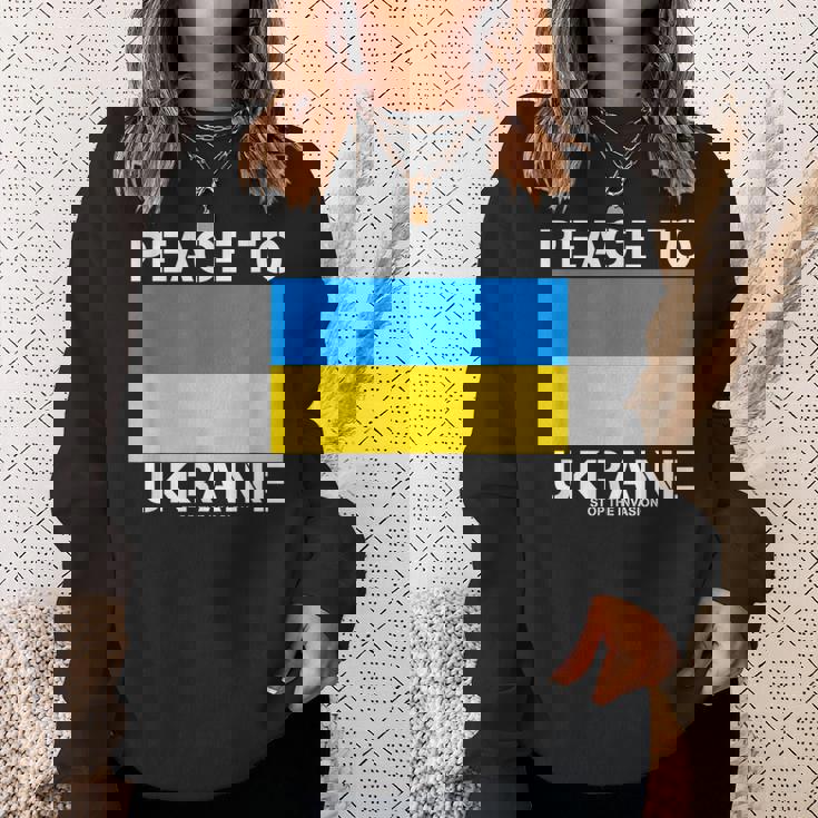 ウクライナへの平和 侵略を止めましょう。 スウェットシャツ 彼女への贈り物