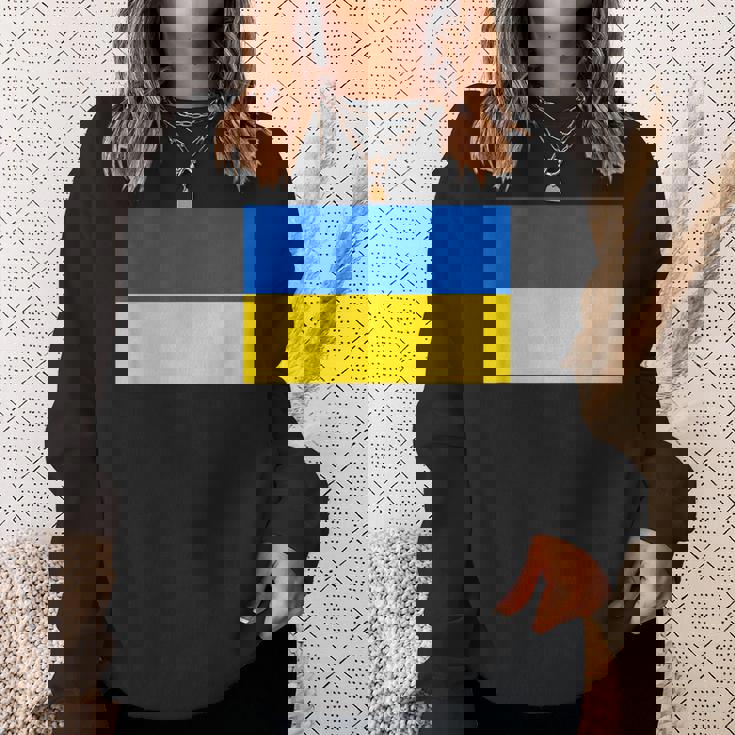 ウクライナ国旗デザイン スウェットシャツ 彼女への贈り物