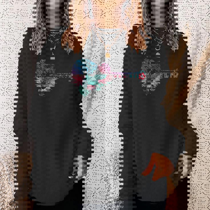 ウクレレ トライバル・フラワー アロハ・ギター ハワイ スウェットシャツ 彼女への贈り物