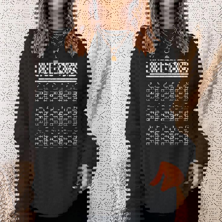 ウクレレコード 面白いプレーヤー 音楽好き ミュージシャン グラフィック スウェットシャツ 彼女への贈り物