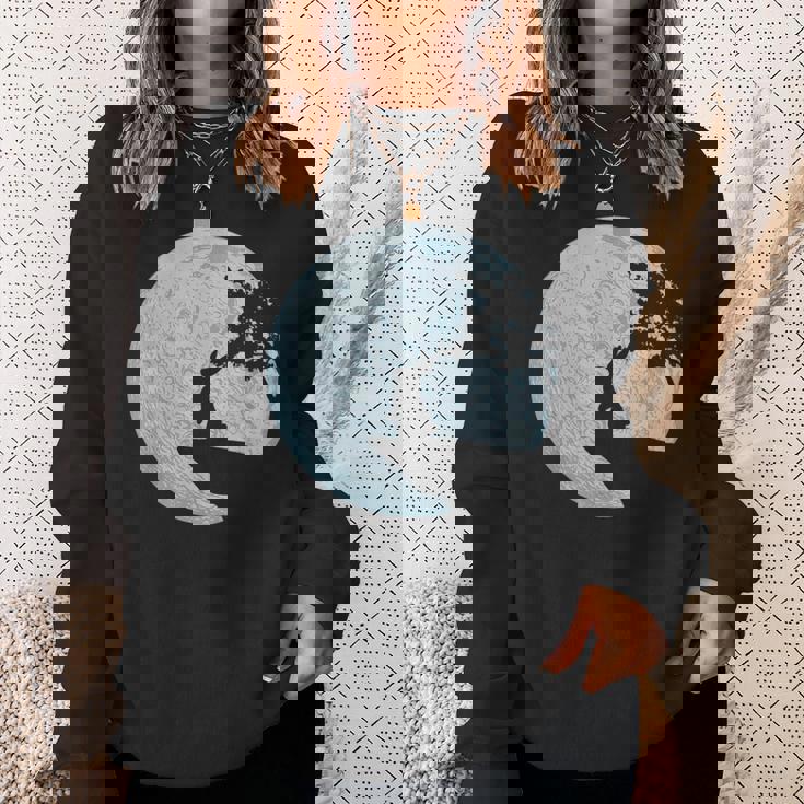 ウサギのギフトアイデア ウサギ 月 イースターバニー スウェットシャツ 彼女への贈り物