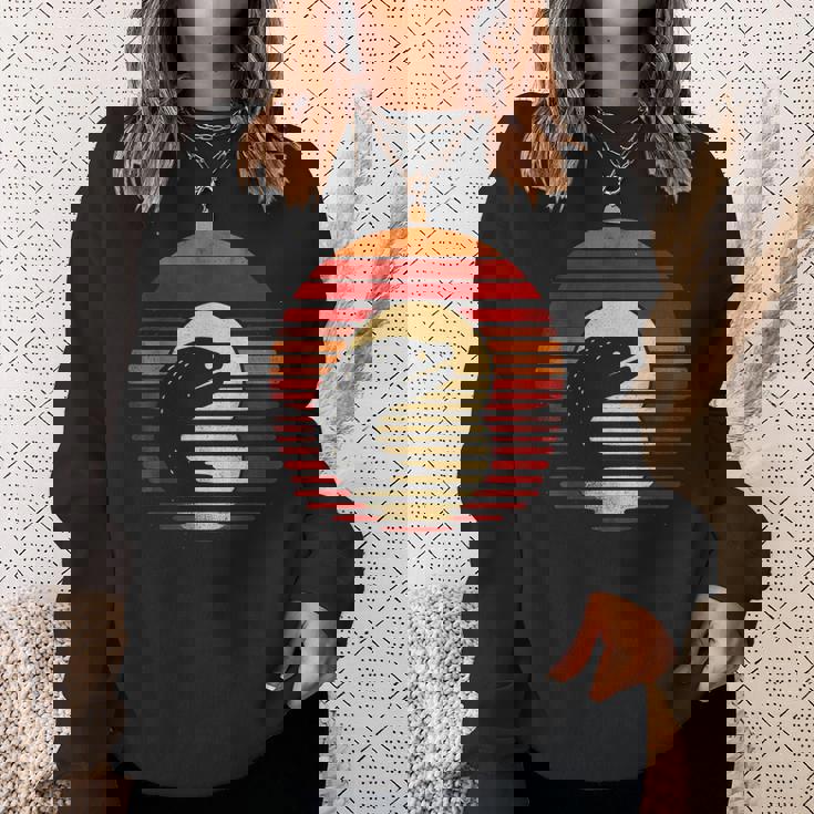 ウツボ サンセット レトロスタイル サファリ ヴィンテージ 70年代 釣り スウェットシャツ 彼女への贈り物