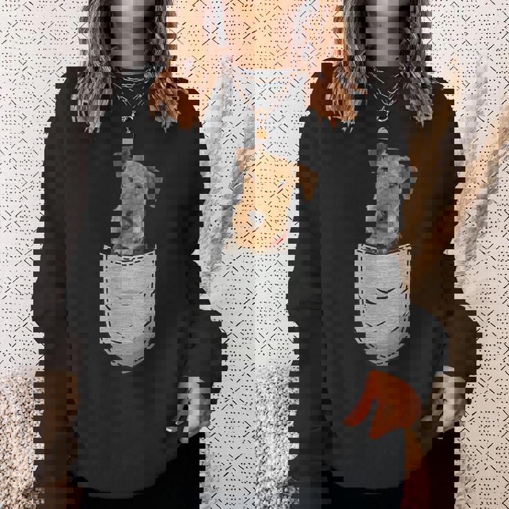 エアデールテリアウォーターサイドビングリーチェストポケットポケット スウェットシャツ 彼女への贈り物