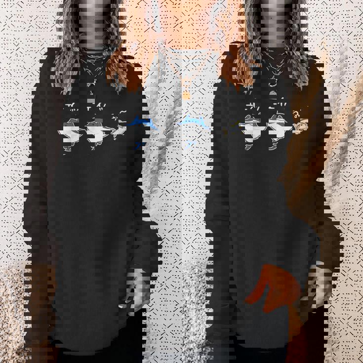 エイッエイッうぉ おもしろ 魚 ジョーク 海 シンプル パロディ 応援 エール 水族館 だじゃれ スウェットシャツ 彼女への贈り物