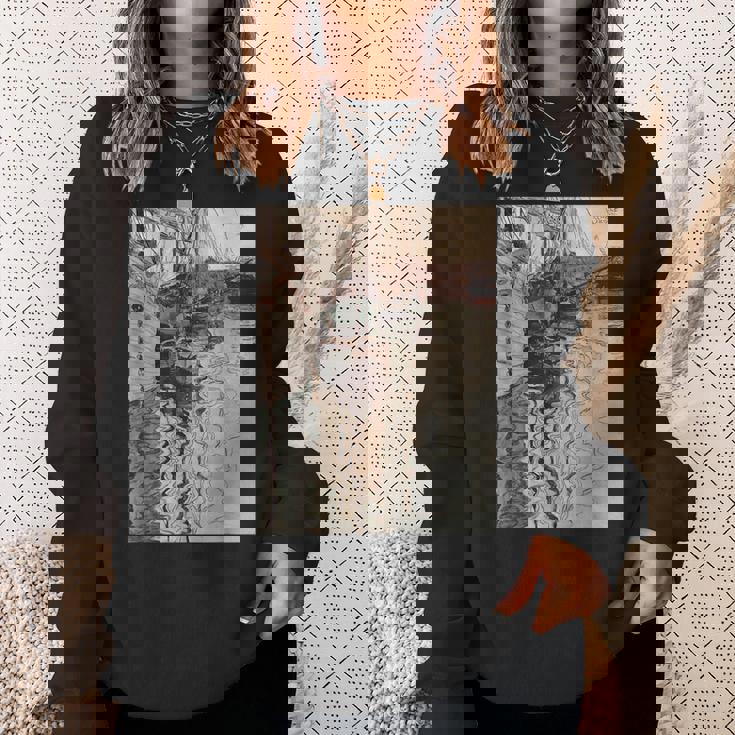 エゴン・シーレ作「トリエステの港」1907 スウェットシャツ 彼女への贈り物