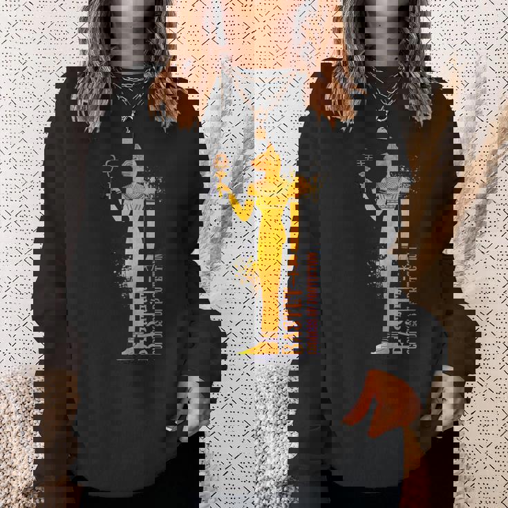 エジプトの女神バステトの彩色画 スウェットシャツ 彼女への贈り物