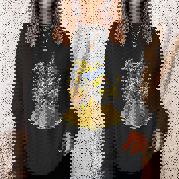 エジプトの神々アヌビスとホルスの目エジプトのピラミッドアンクのシンボル古代エジプト神話 スウェットシャツ 彼女への贈り物