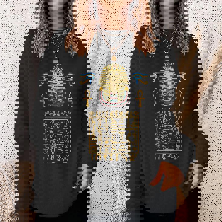 エジプトヒエログリフ シンボル ツタ王 ファラオ スウェットシャツ 彼女への贈り物