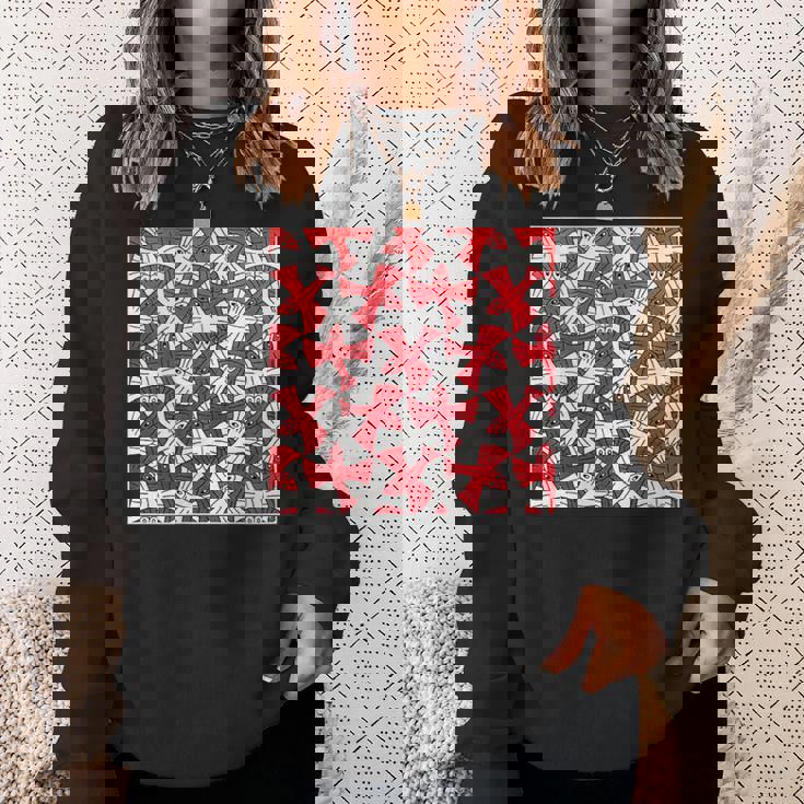 エッシャーにインスパイアされた鳥のテッセレーション。 スウェットシャツ 彼女への贈り物