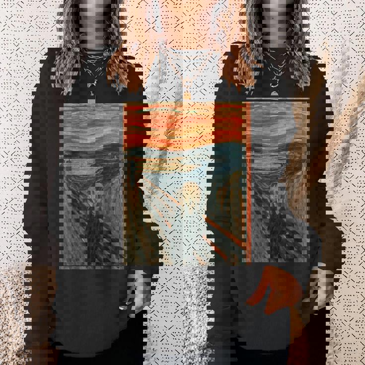 エドヴァルド表現主義の叫びムンクアート スウェットシャツ 彼女への贈り物